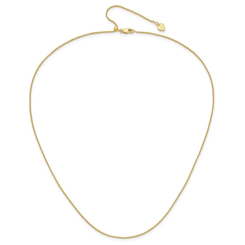 Sterling Silver Gold-plated Adjustable 1mm Spiga Chain