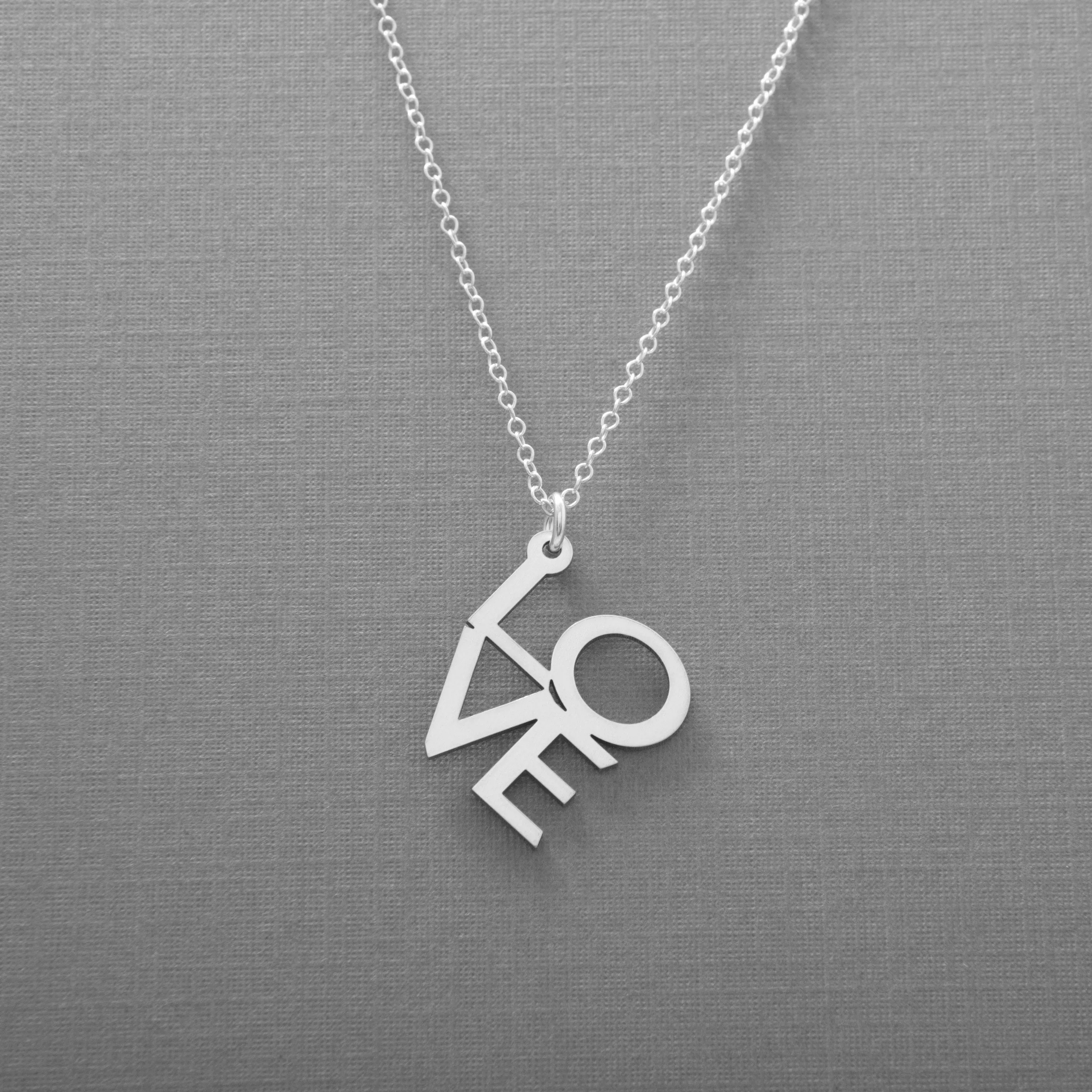Sterling Silver Love Pendant