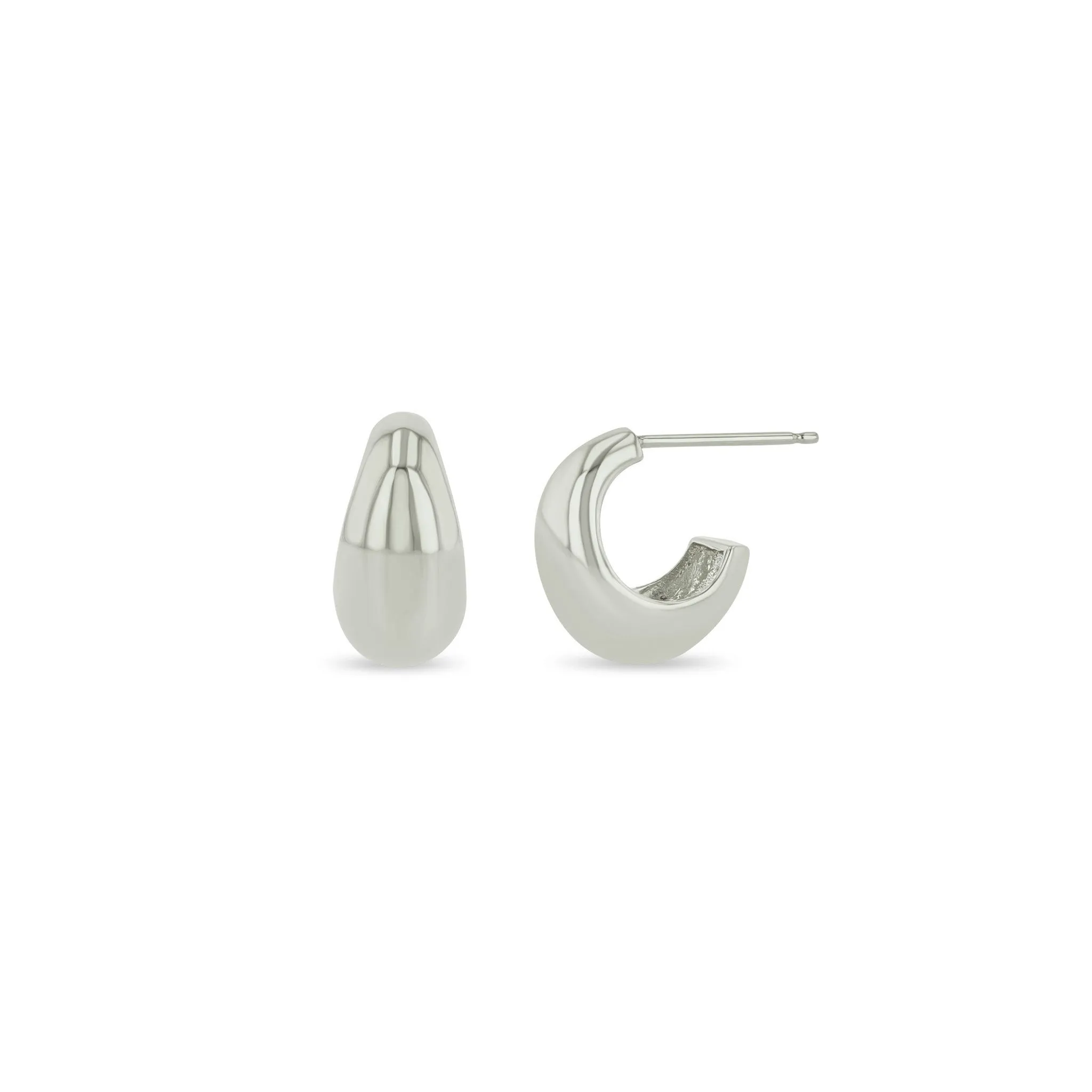 Sterling Silver Small Aura Huggie Hoops