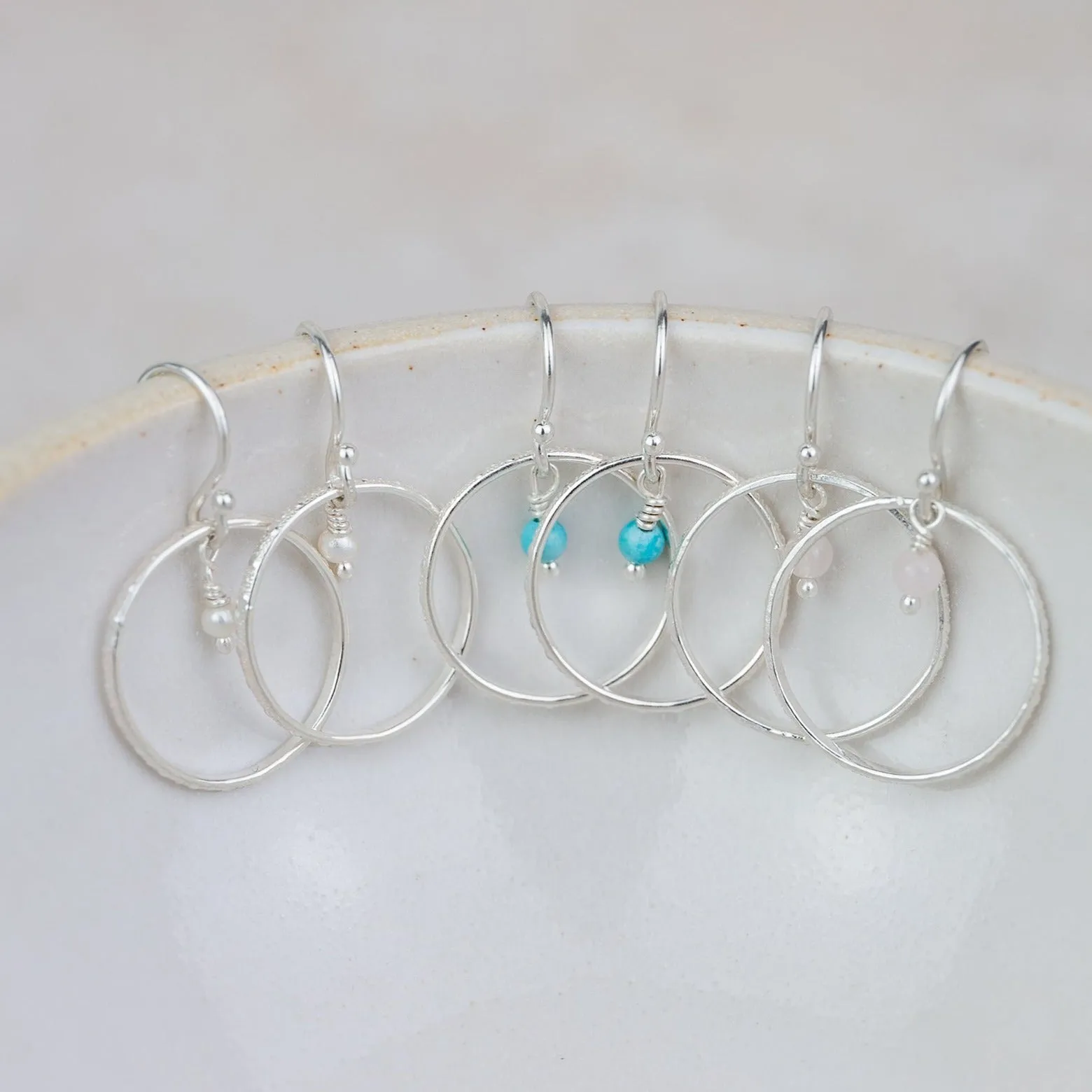 Sterling Silver Small Celestial Hoop Earrings