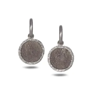 Sterling Silver Small Coin Hoop