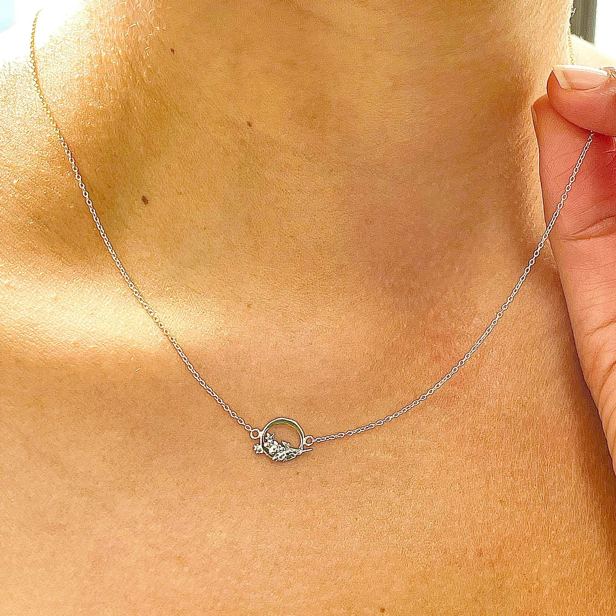 Stunning minimalist Design 14K Solid Yellow And White Gold Tree Of Life In Circle of Love Life Pendent Necklace Wedding Bridal Gift