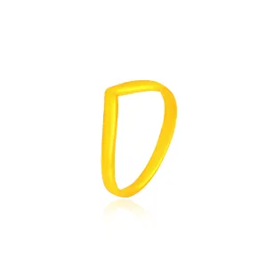 TAKA Jewellery 916 Gold Ring V-shaped