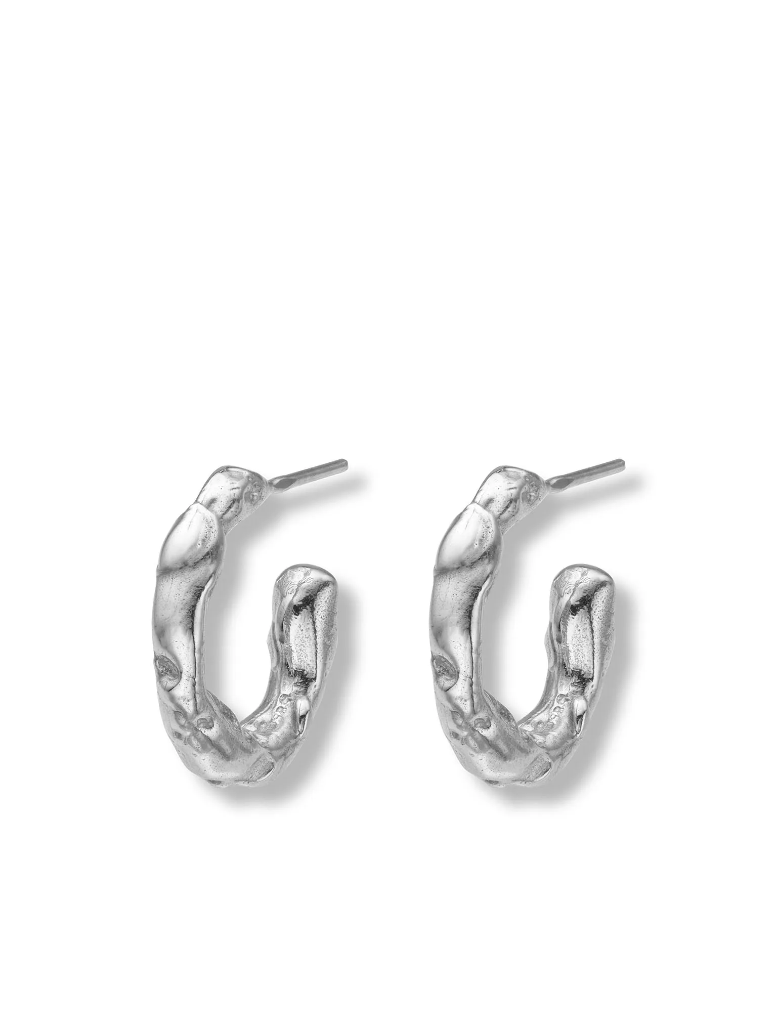 Talisman Small Hoop Earrings Silver