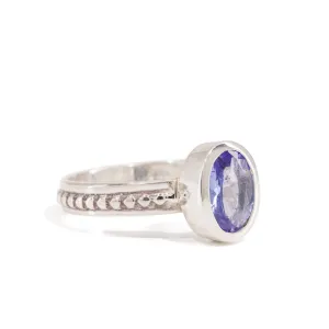 Tanzanite 1.07 Carat Sterling Silver Handcrafted Gemstone Ring