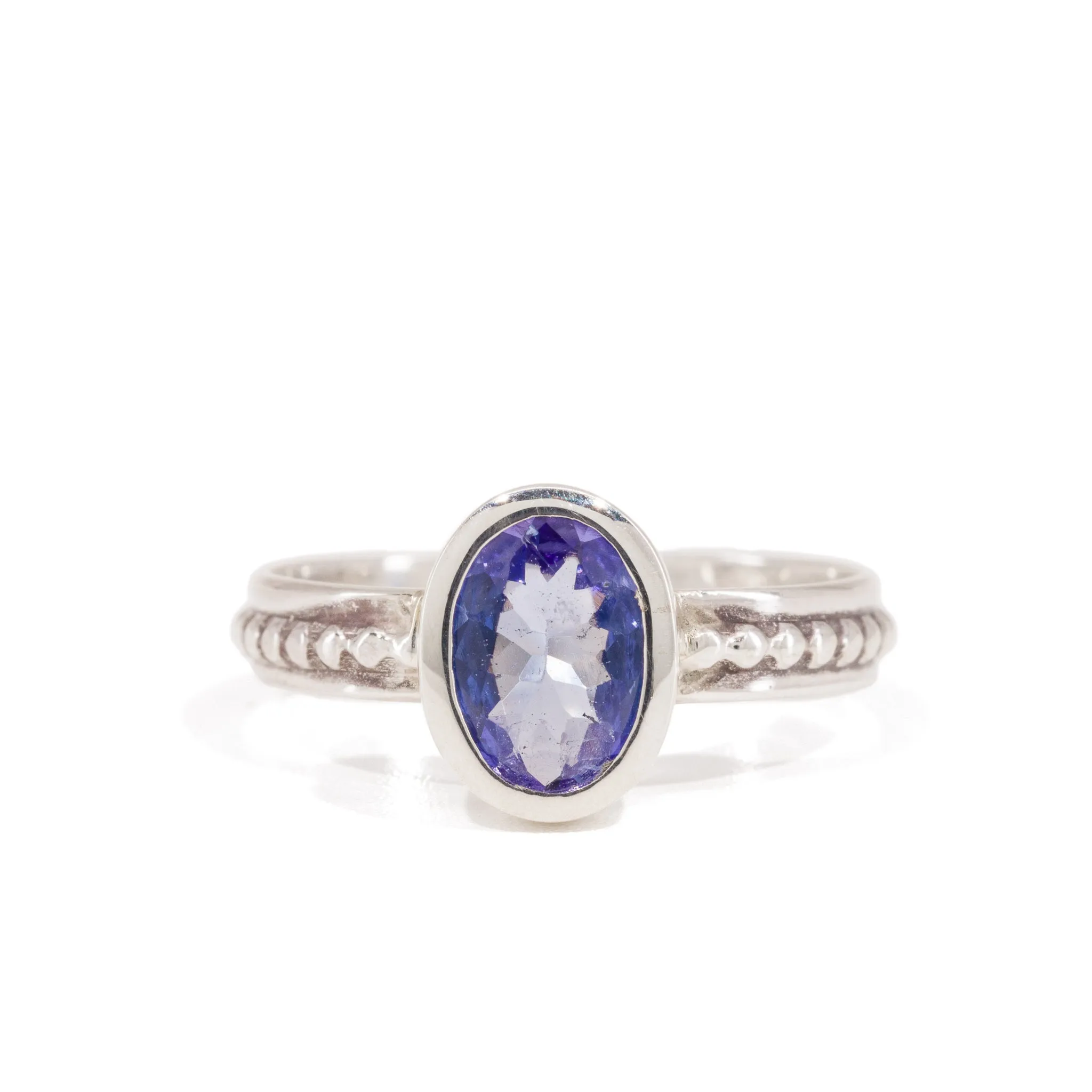 Tanzanite 1.07 Carat Sterling Silver Handcrafted Gemstone Ring