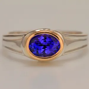Tanzanite Ring 14kt and Sterling 1.45 Carats
