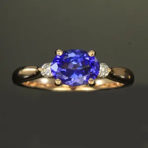 Tanzanite Ring in Rose Gold 1.77 Carats
