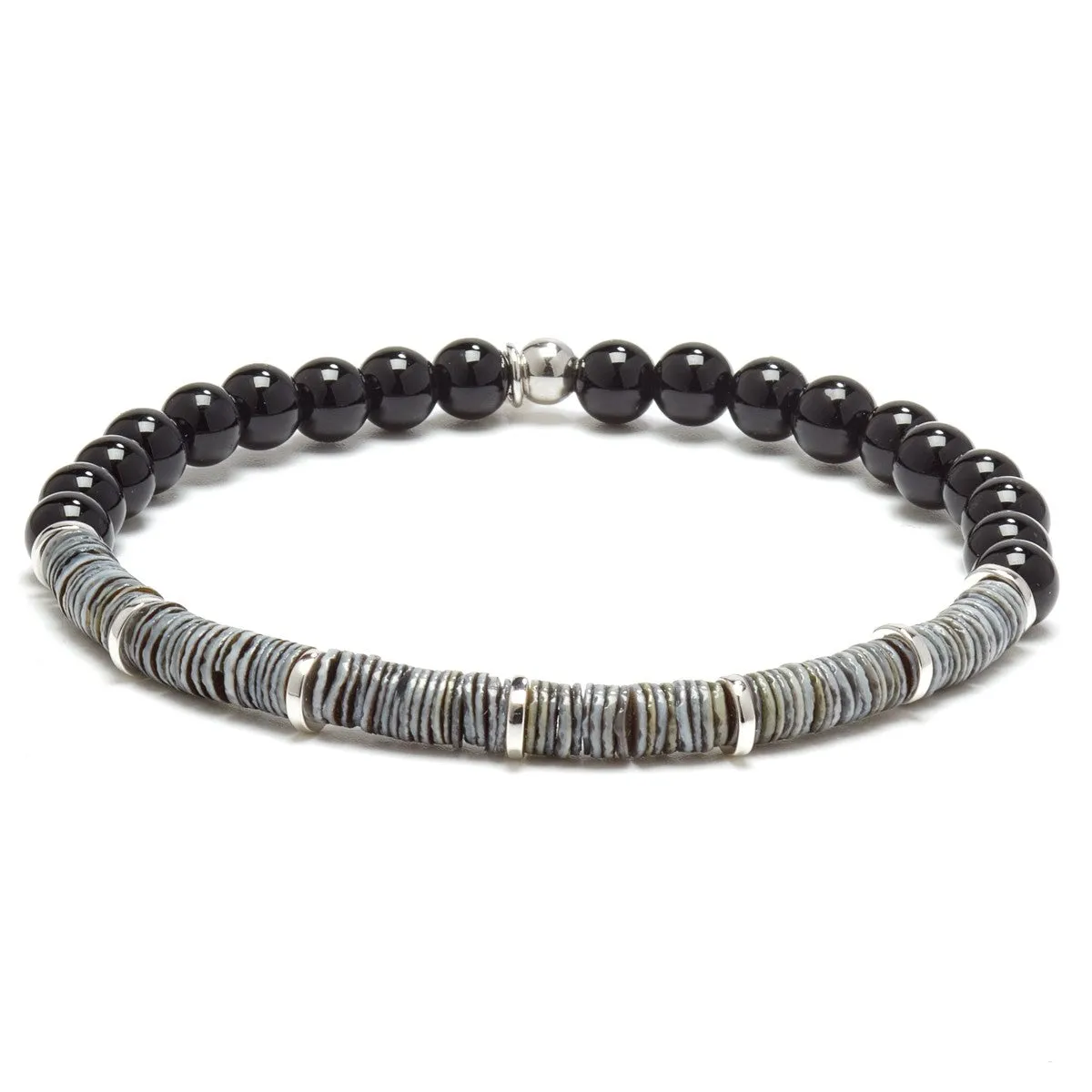 Tateossian Black Onyx Bracelet Men's Abyss Collection