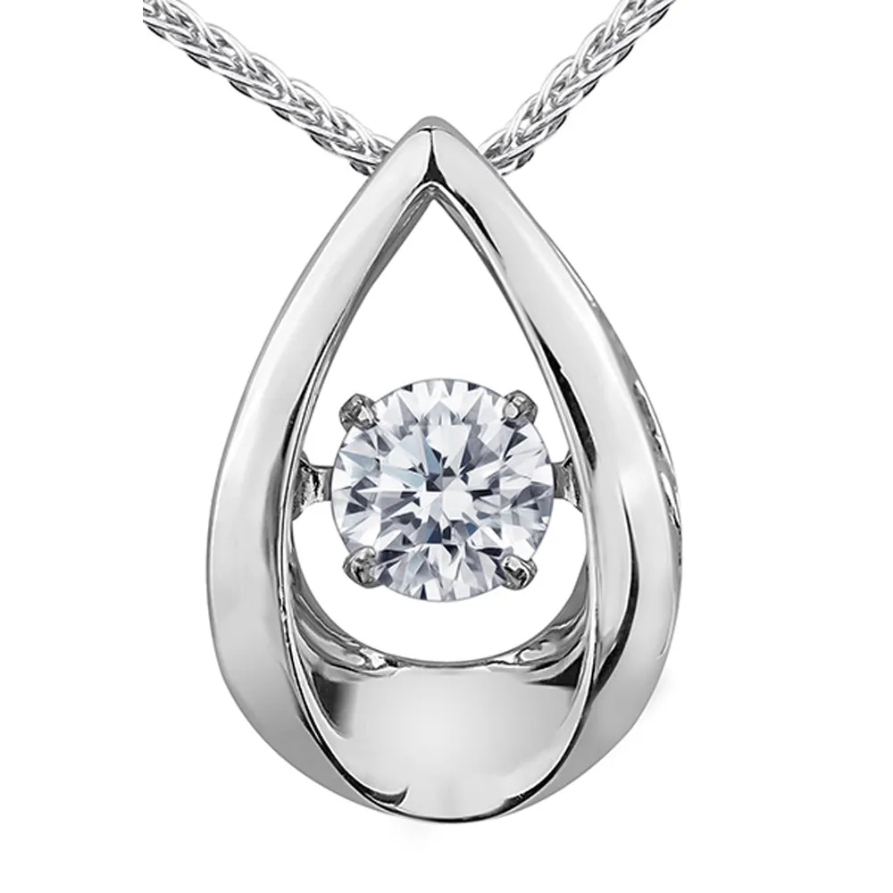 Tear Drop Diamond Pulse Pendant