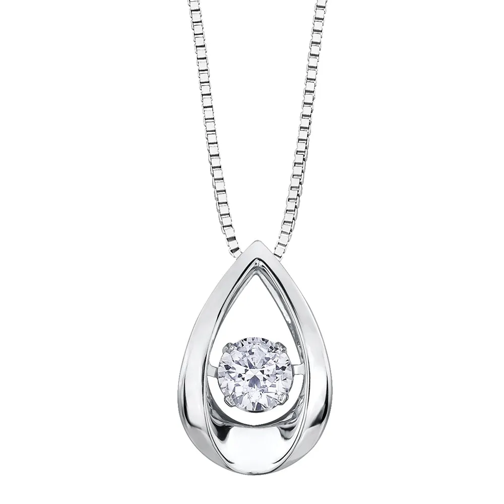Tear Drop Diamond Pulse Pendant