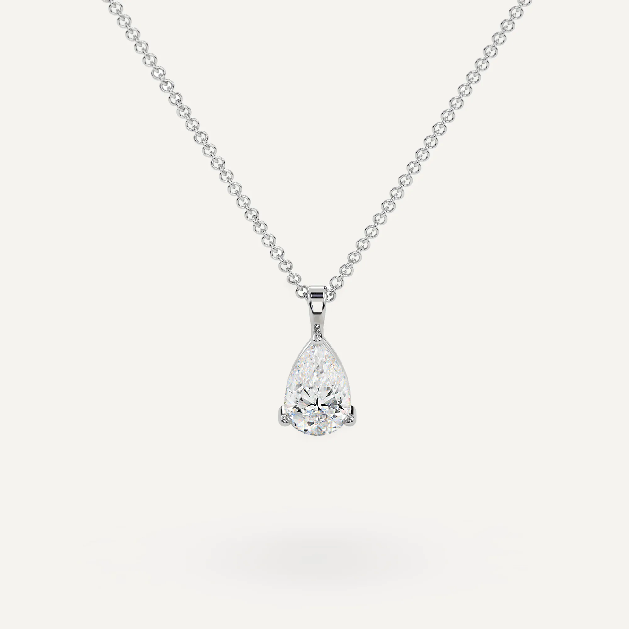 Teardrop Diamond 16-18 Inch Necklace