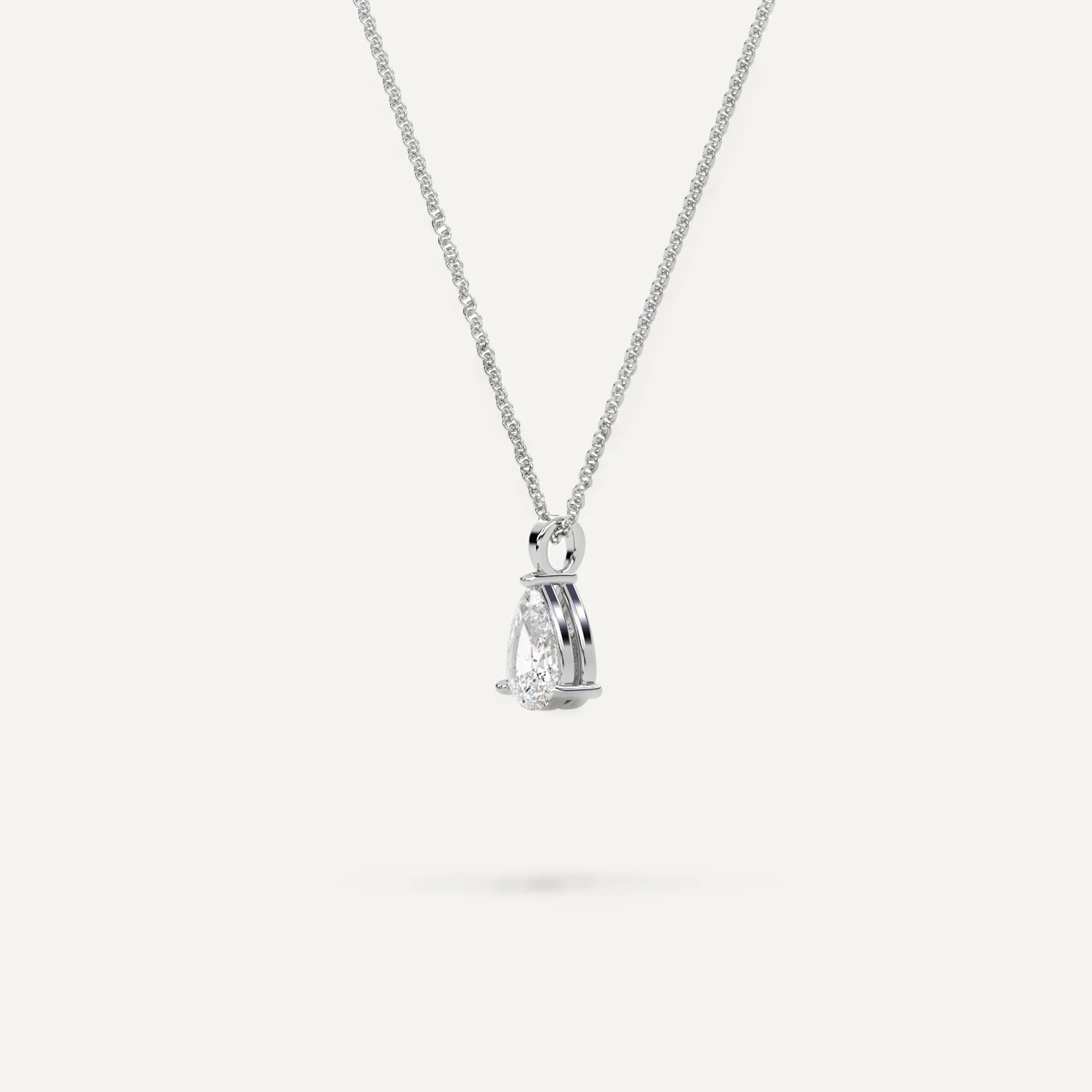 Teardrop Diamond 16-18 Inch Necklace