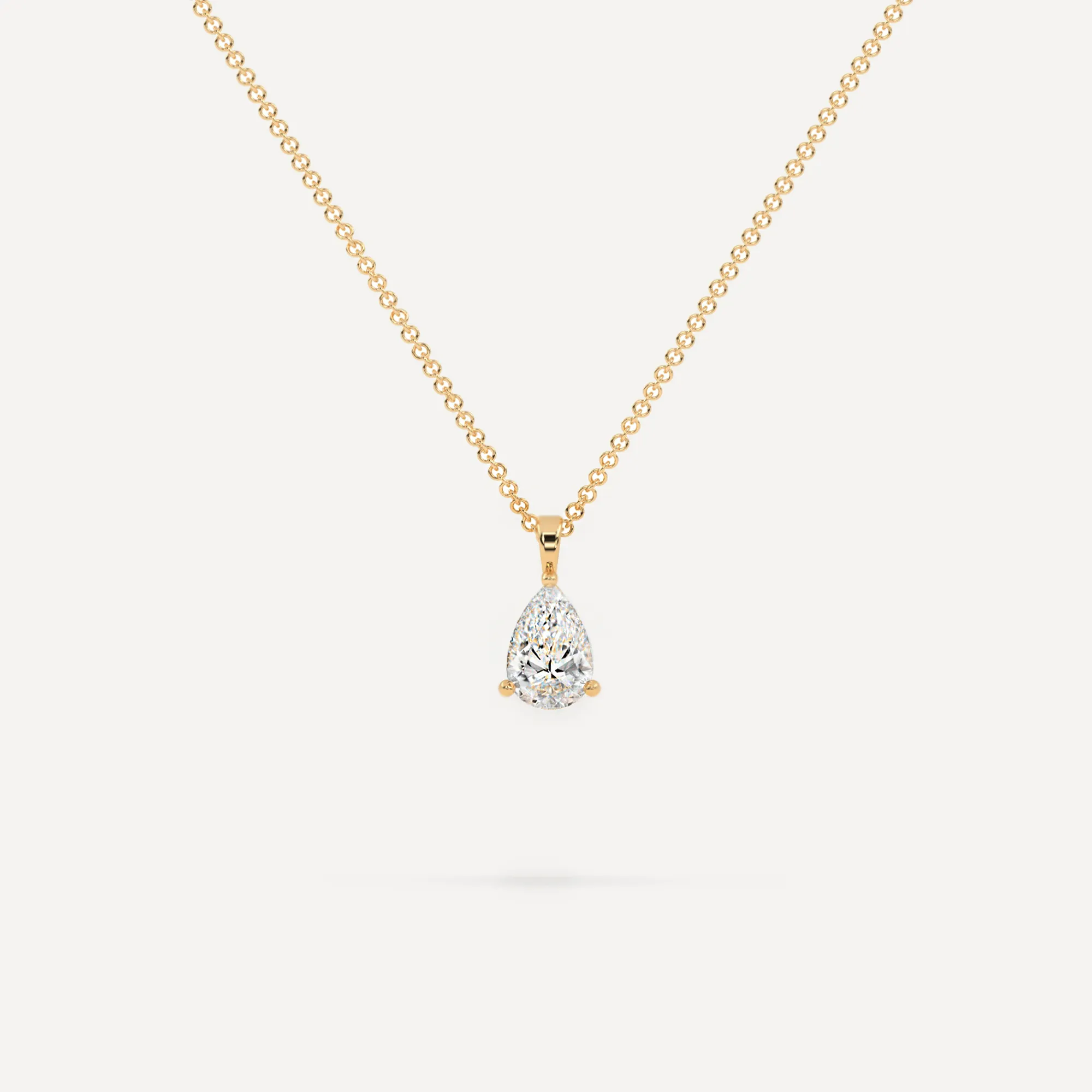 Teardrop Diamond 16-18 Inch Necklace