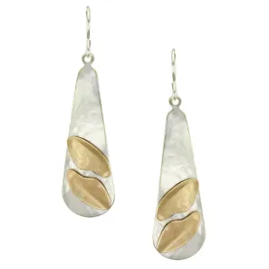 Teardrop with Petals Wire Earrings