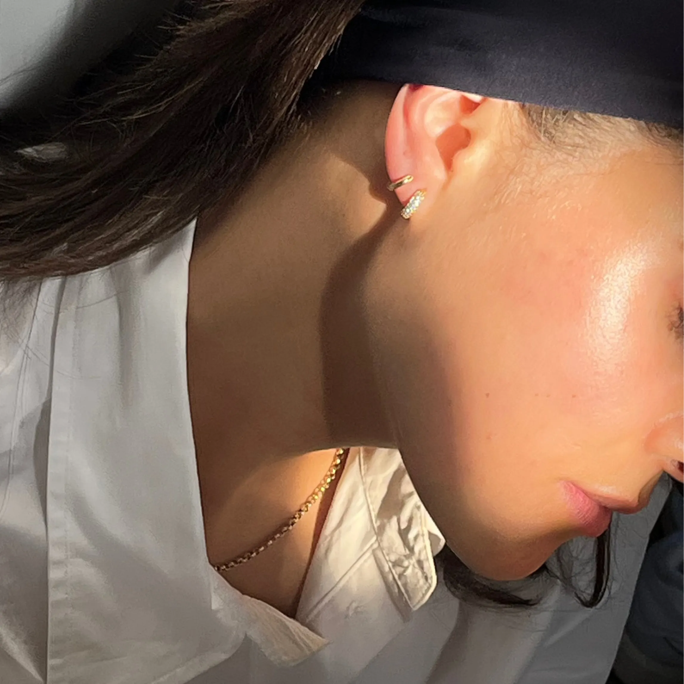 THE BASE HOOP SMALL - 18k gold vermeil