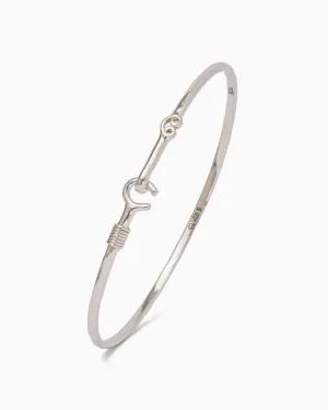 The Hook Bracelet with Open Petroglyph, 2mm