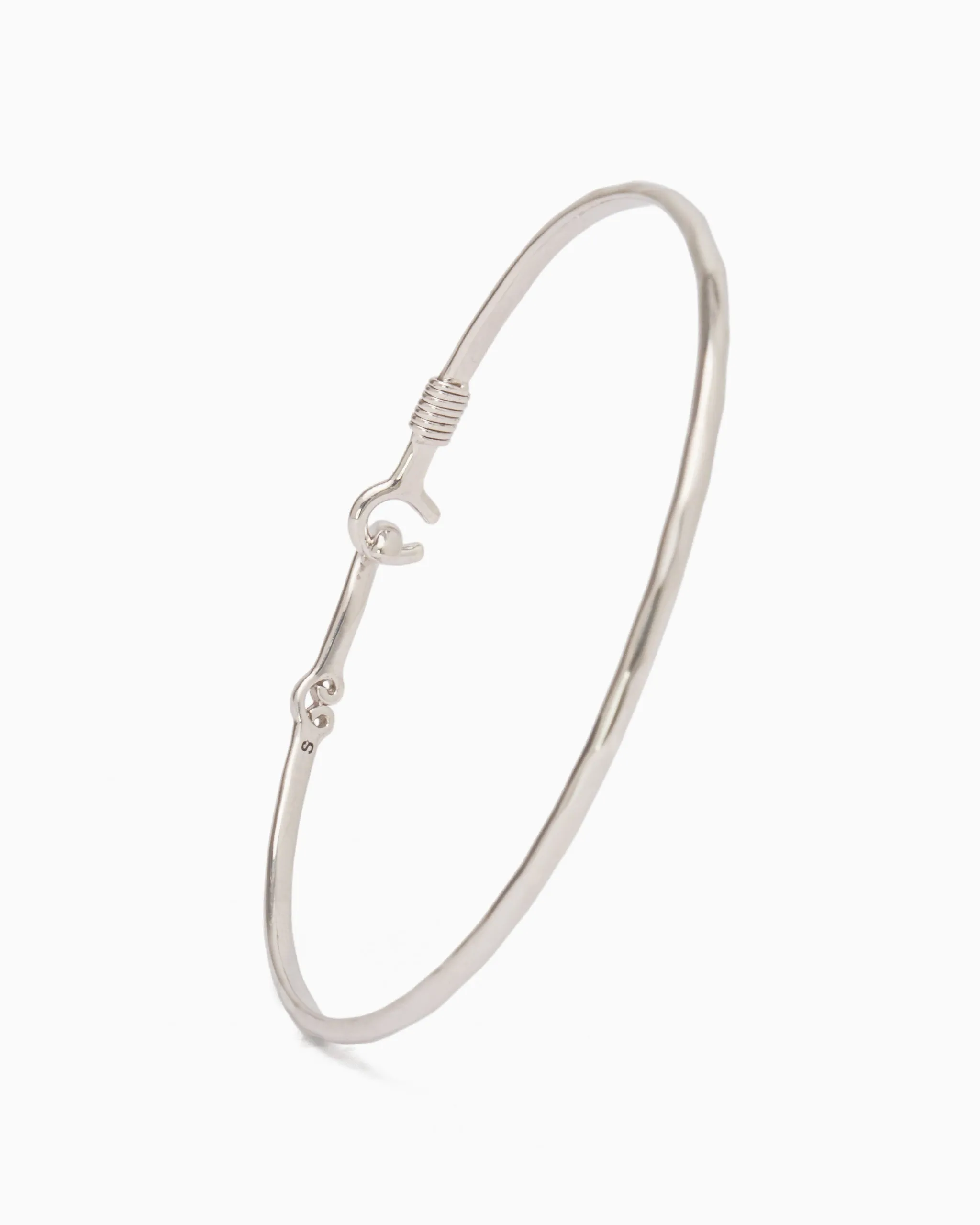The Hook Bracelet with Open Petroglyph, 2mm