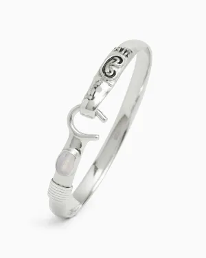 The Hook Bracelet with Stone, 6mm - Moonstone