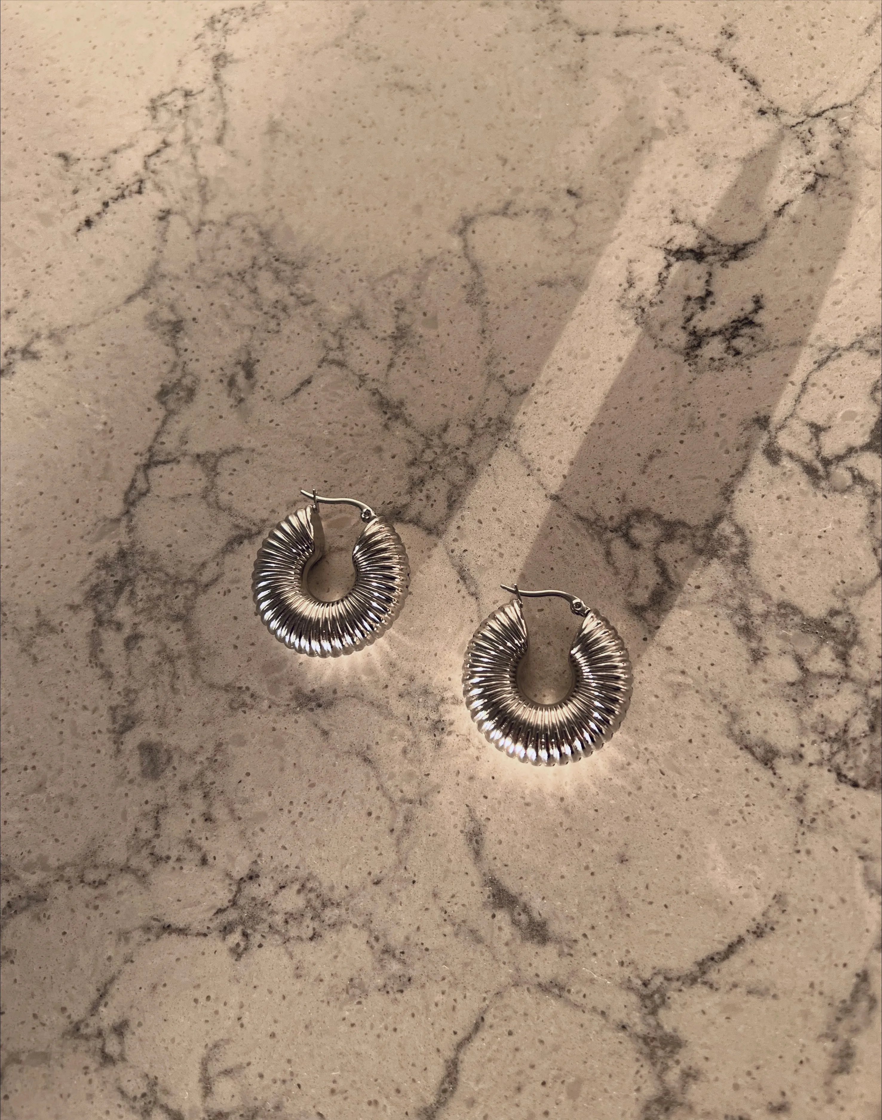 The Jenna Hoops - Silver