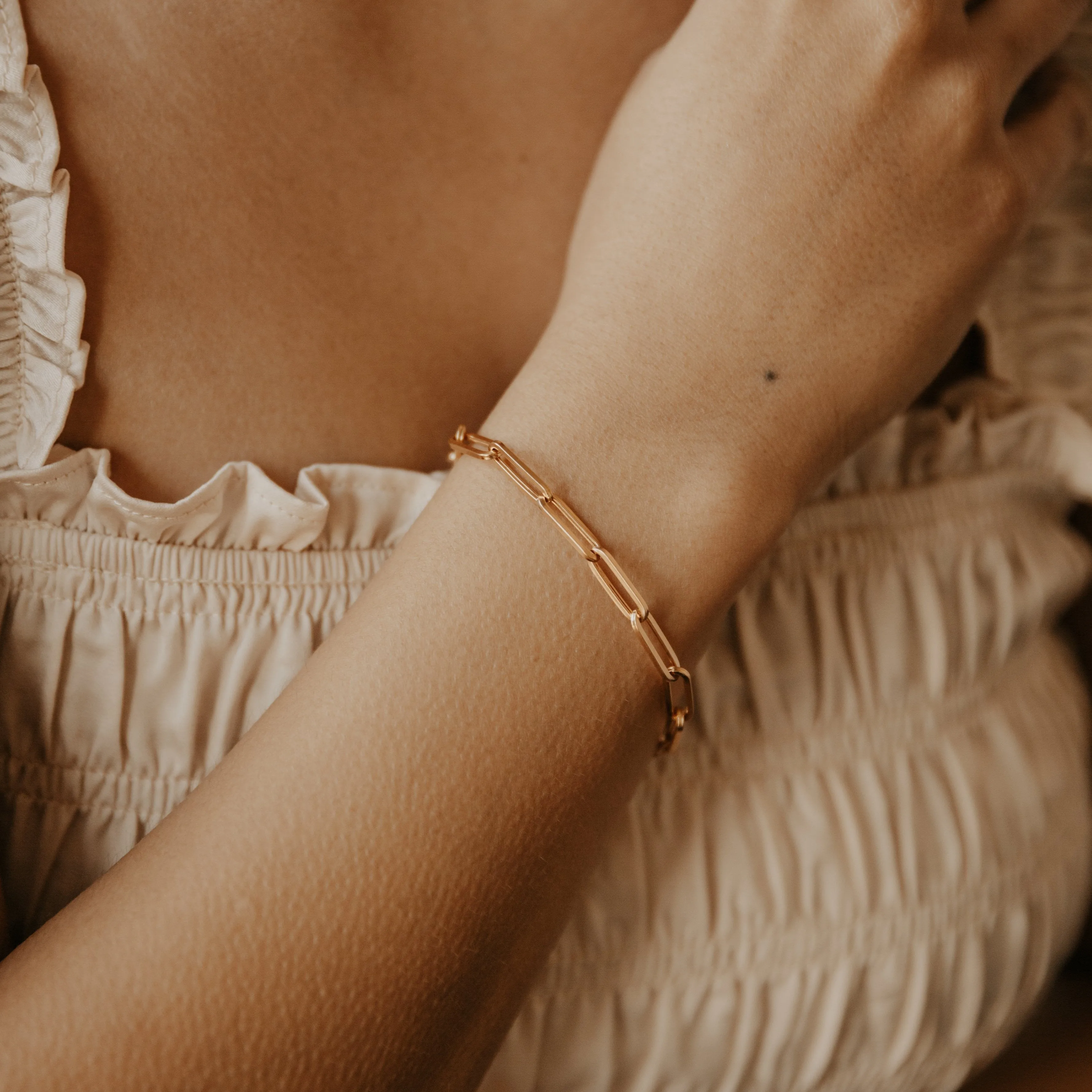 Thick Paperclip Bracelet