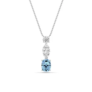 Three Stone Accent Pendant with Chain