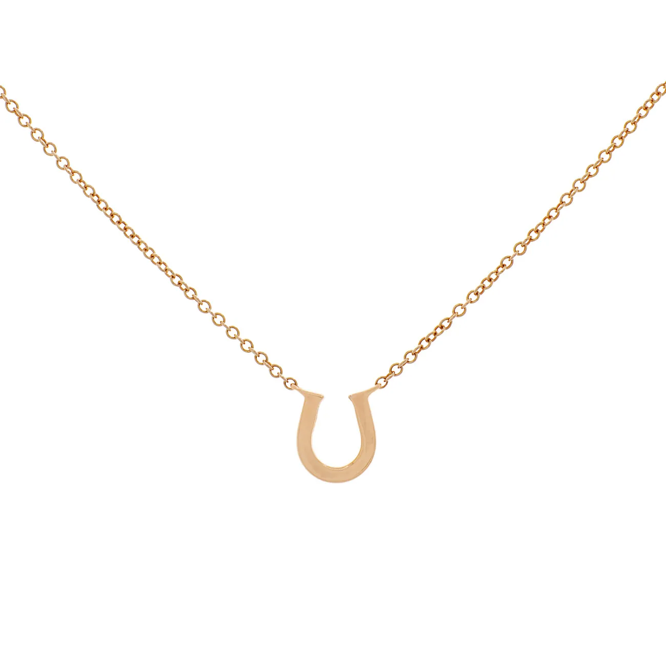 Tiffany & Co. 18K Rose Gold Diamond Horseshoe Pendant Necklace