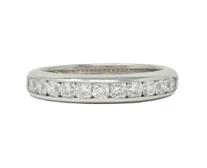 Tiffany & Co. Lucida Cut Diamond Platinum Contemporary Channel Band Ring