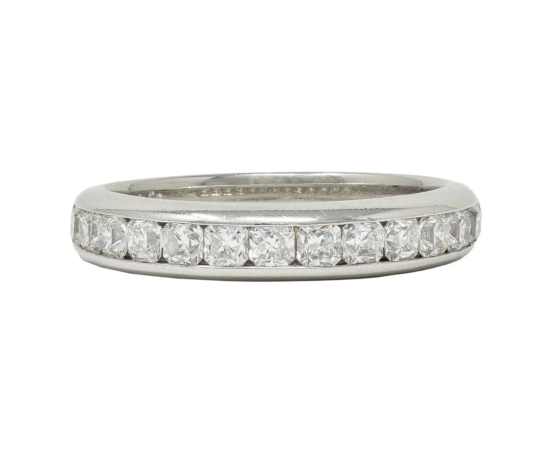 Tiffany & Co. Lucida Cut Diamond Platinum Contemporary Channel Band Ring