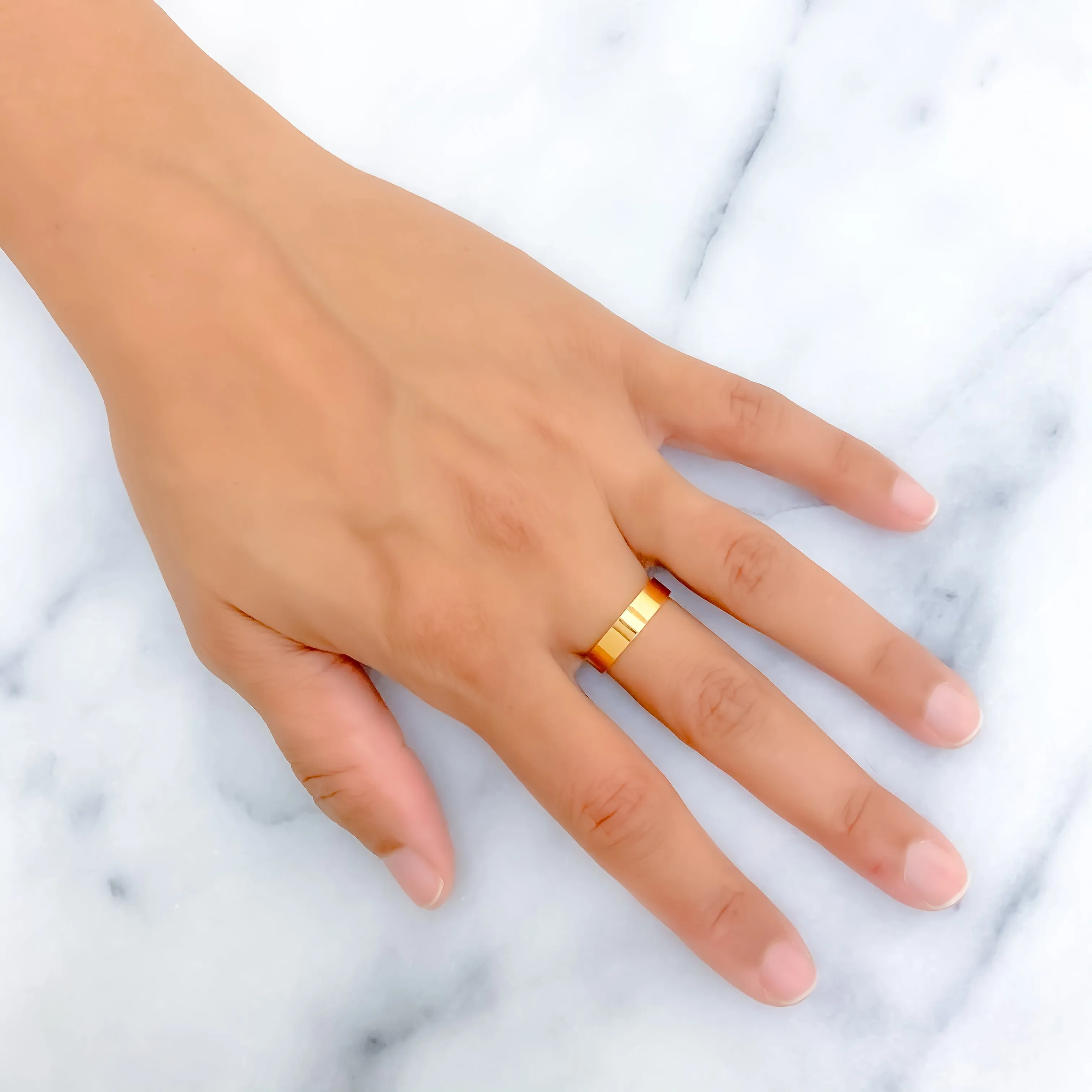Timeless Smooth Finish 22k Gold Band