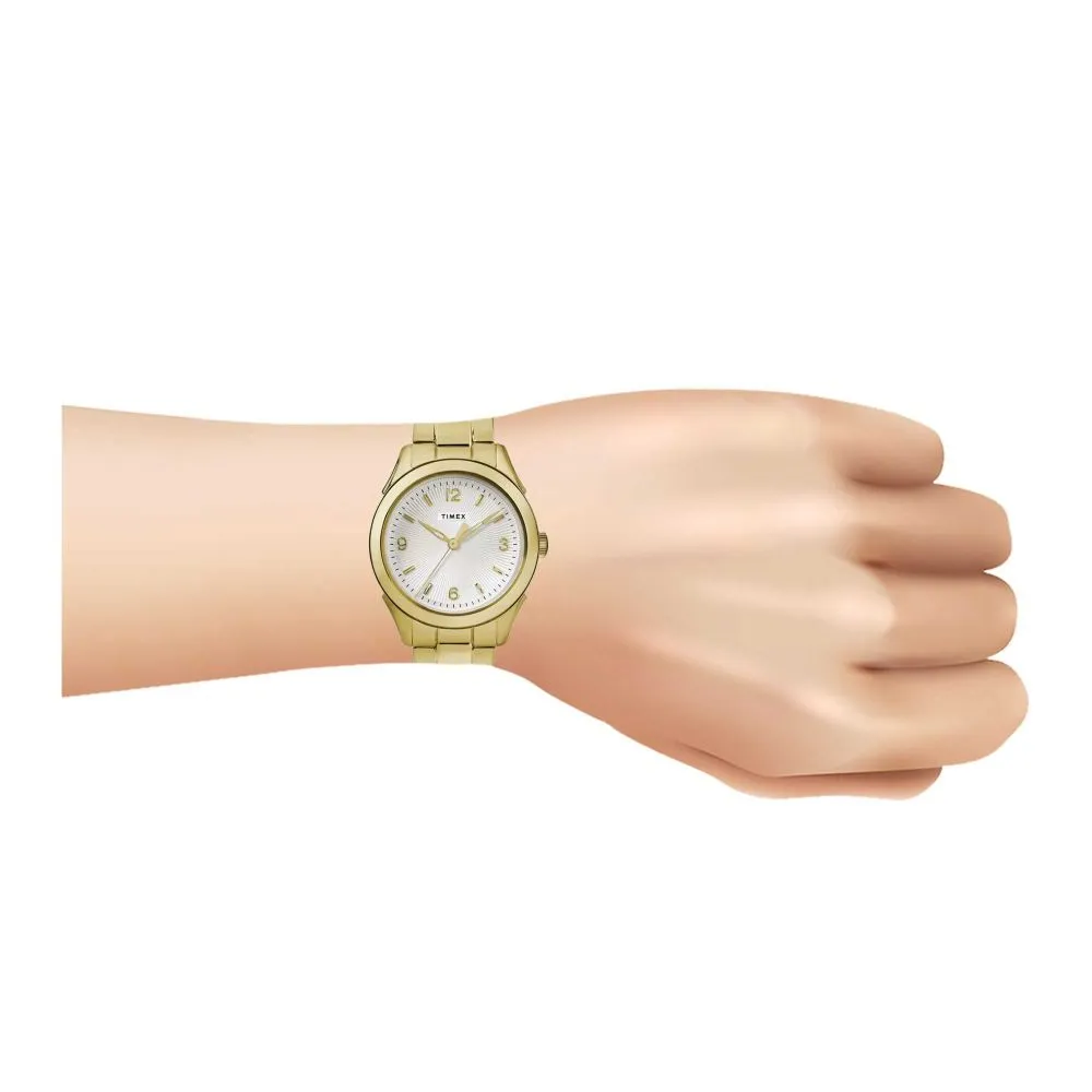 Timex Women's Yellow Gold Round Dial & Bracelet Analog Watch, TW2R91400