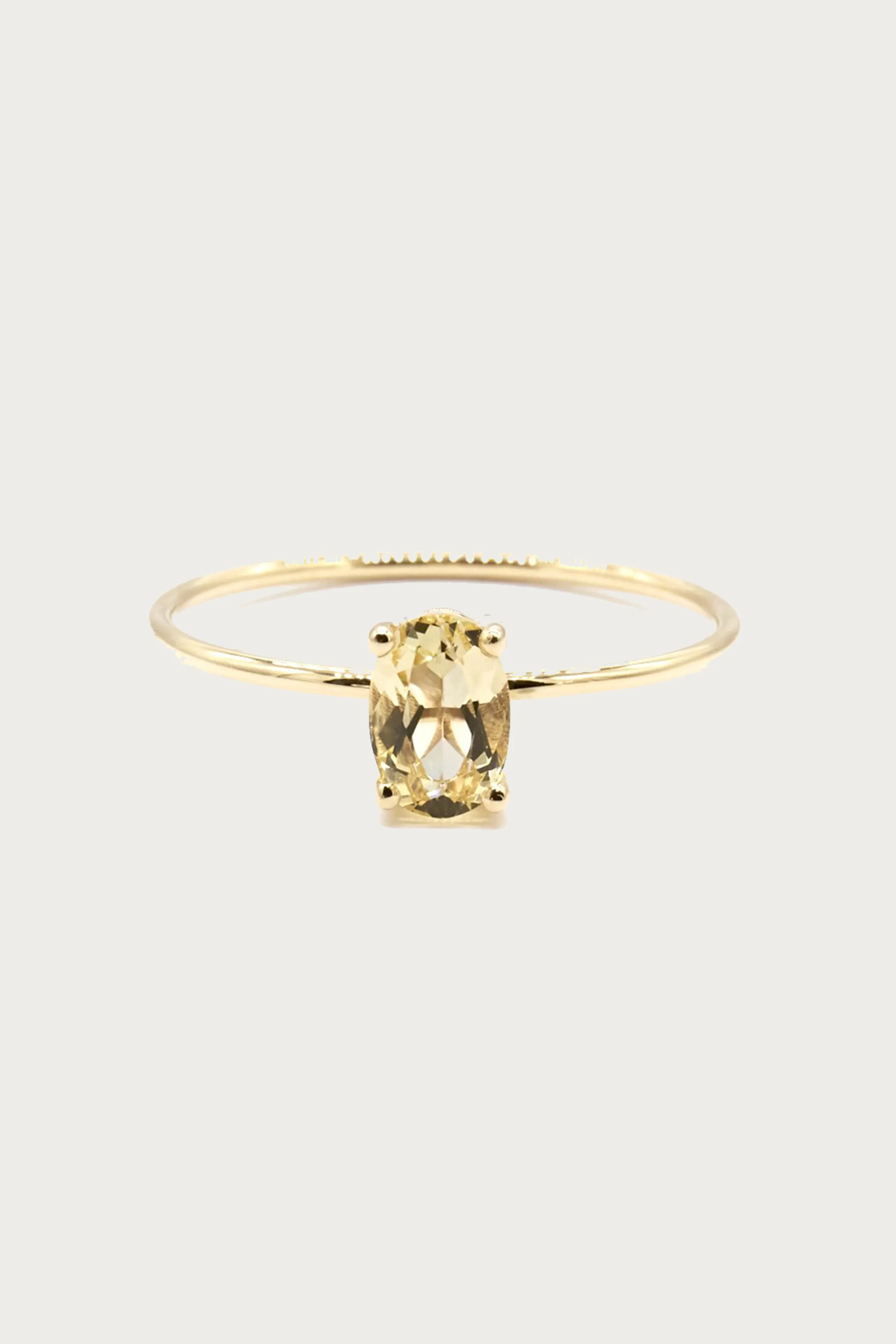 TINY OVAL RING WITH HELIODOR