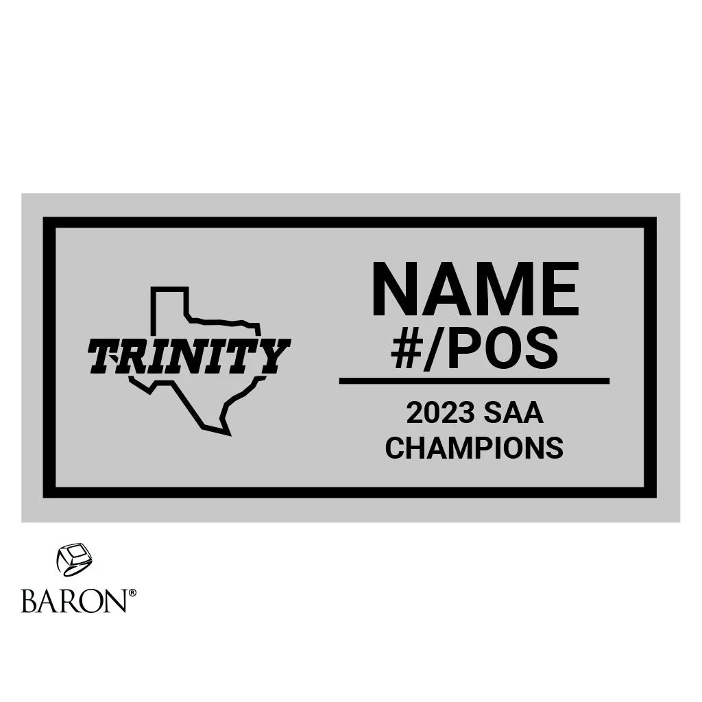 Trinity University Football 2023 Championship Black Standard Window Ring Box