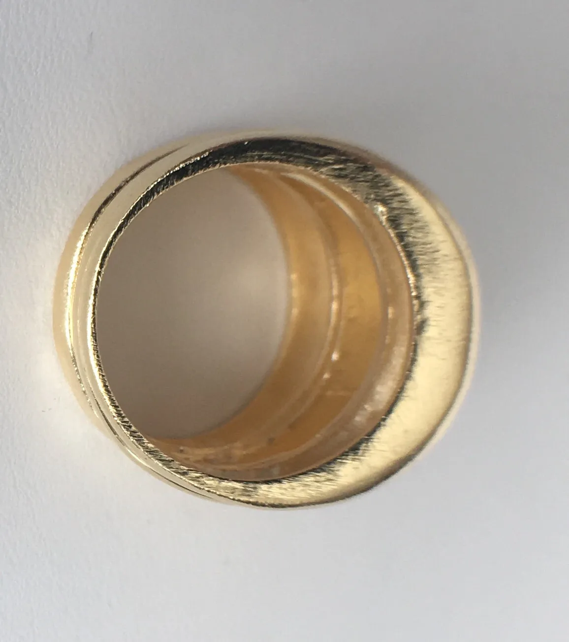 Triple Band Satin and Shiny Gold Plated Ring