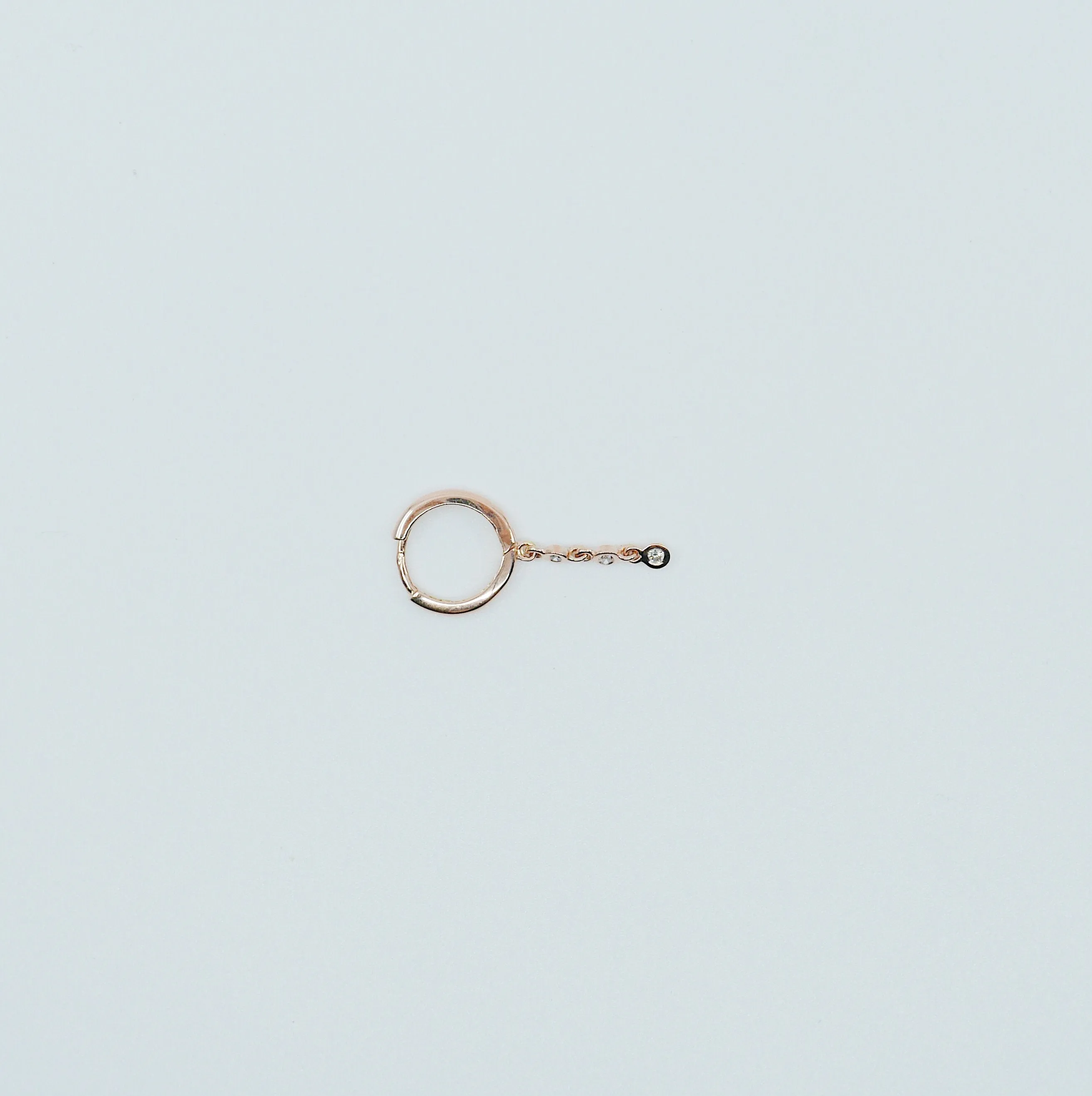 Triple Bezel Diamond Hoop