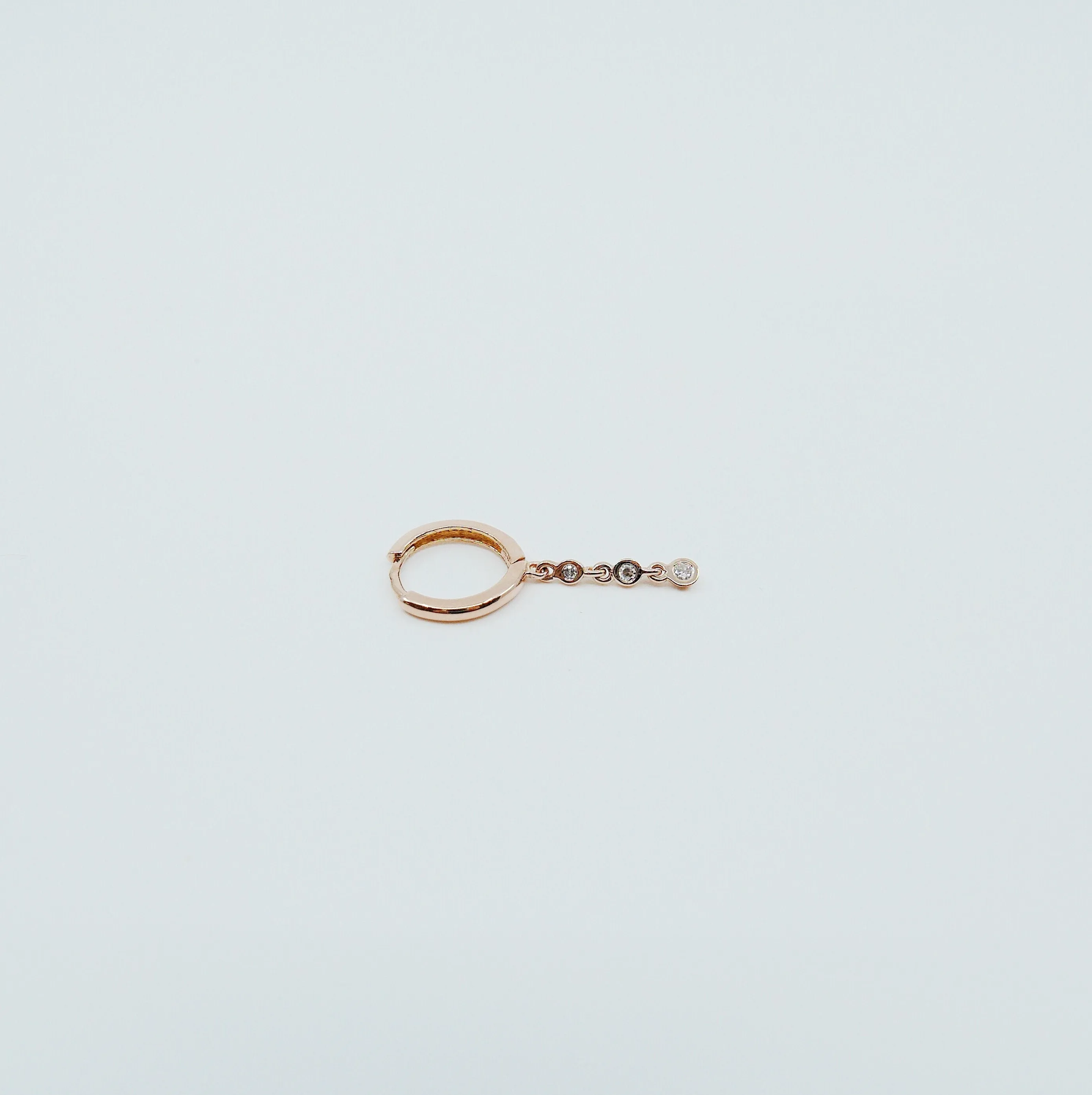 Triple Bezel Diamond Hoop