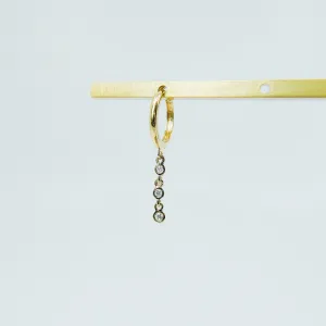 Triple Bezel Diamond Hoop