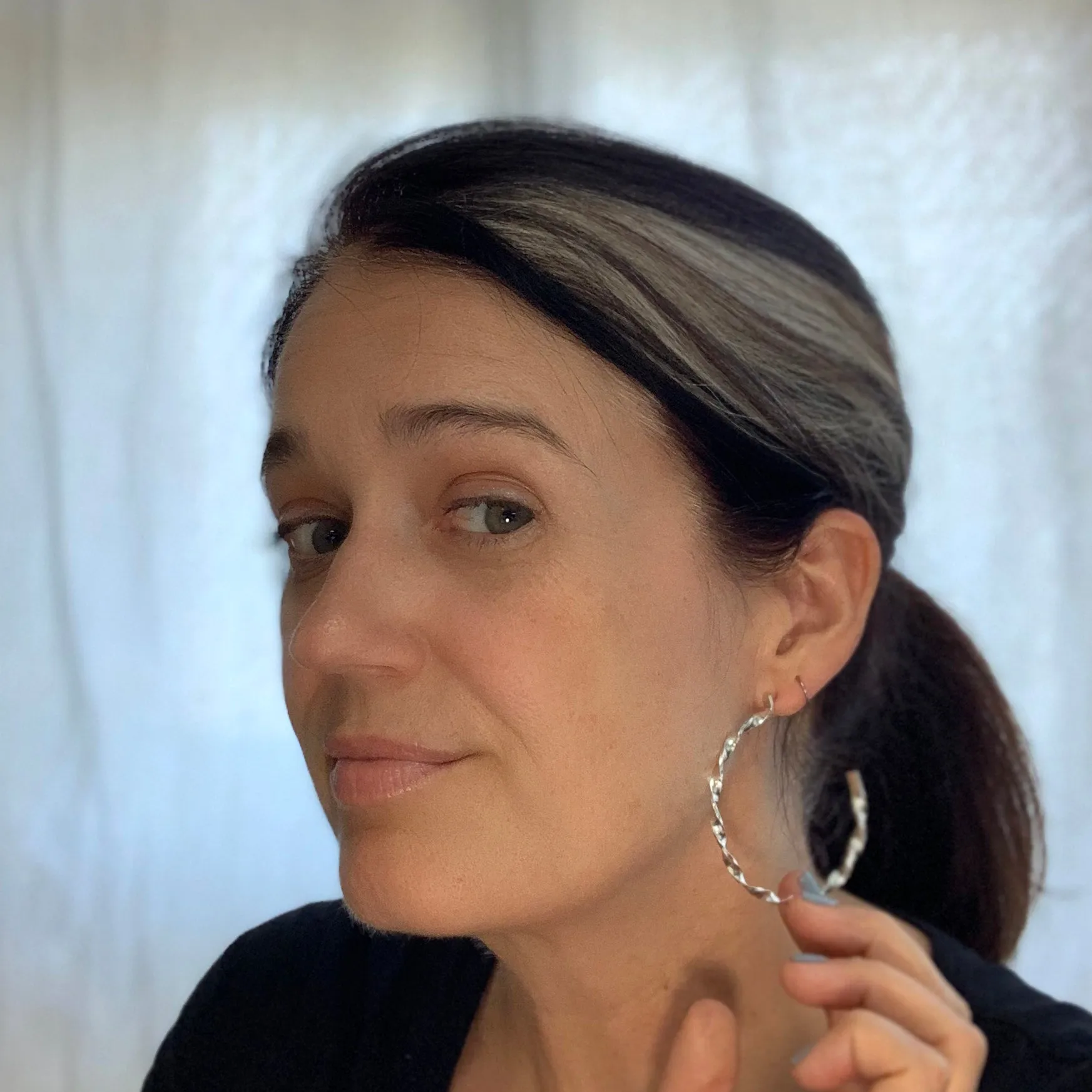 twist hoop earrings