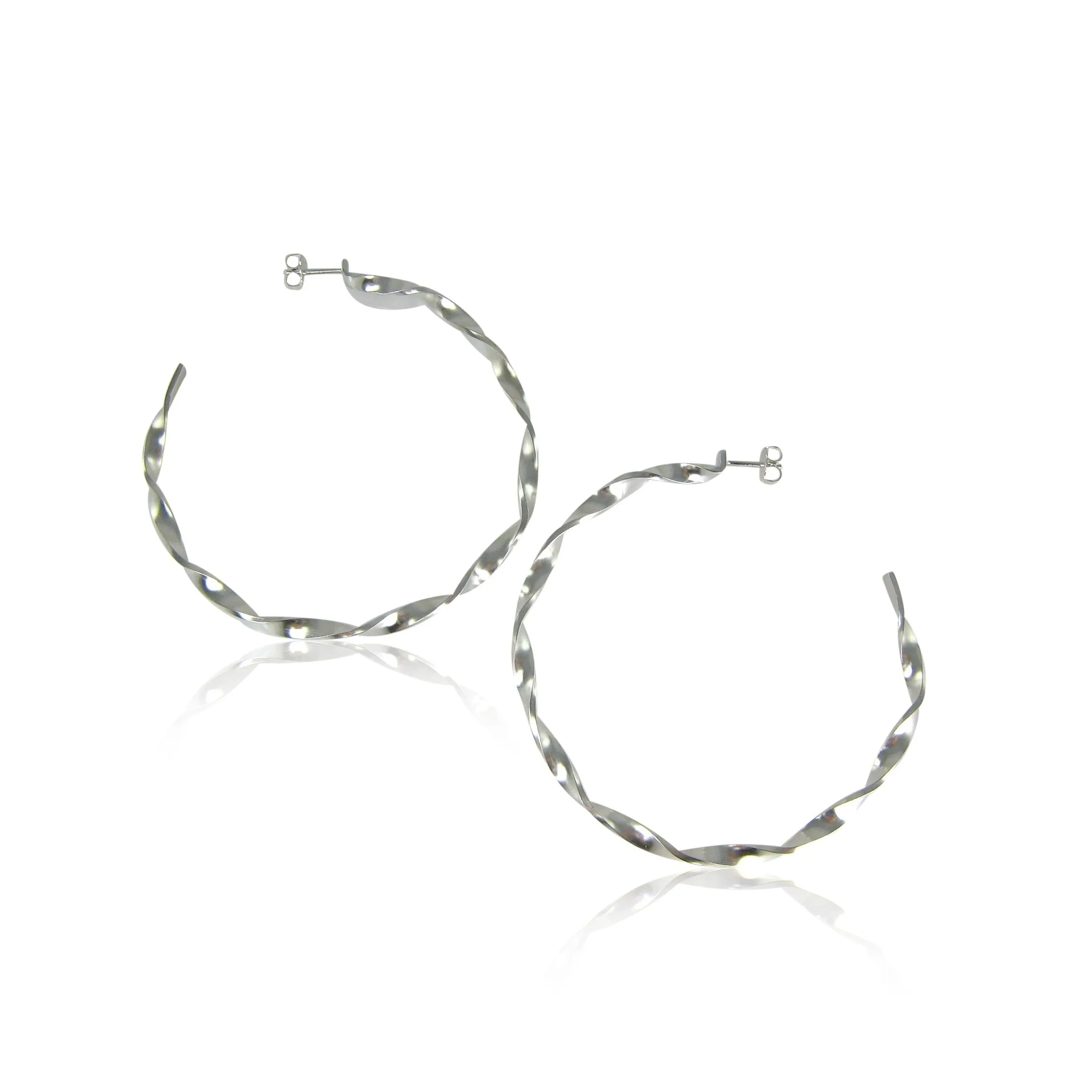 twist hoop earrings