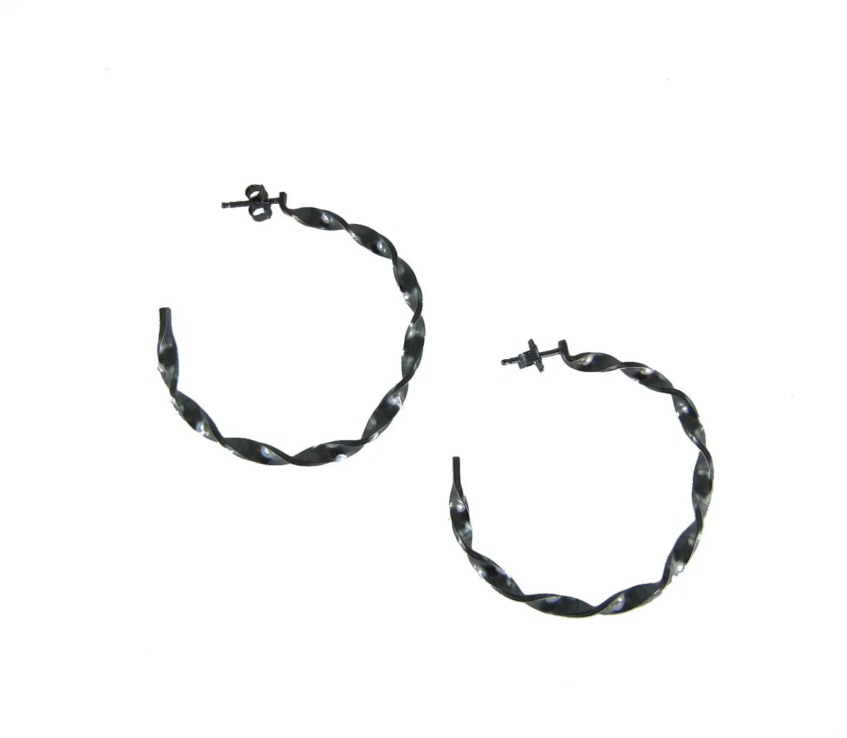 twist hoop earrings