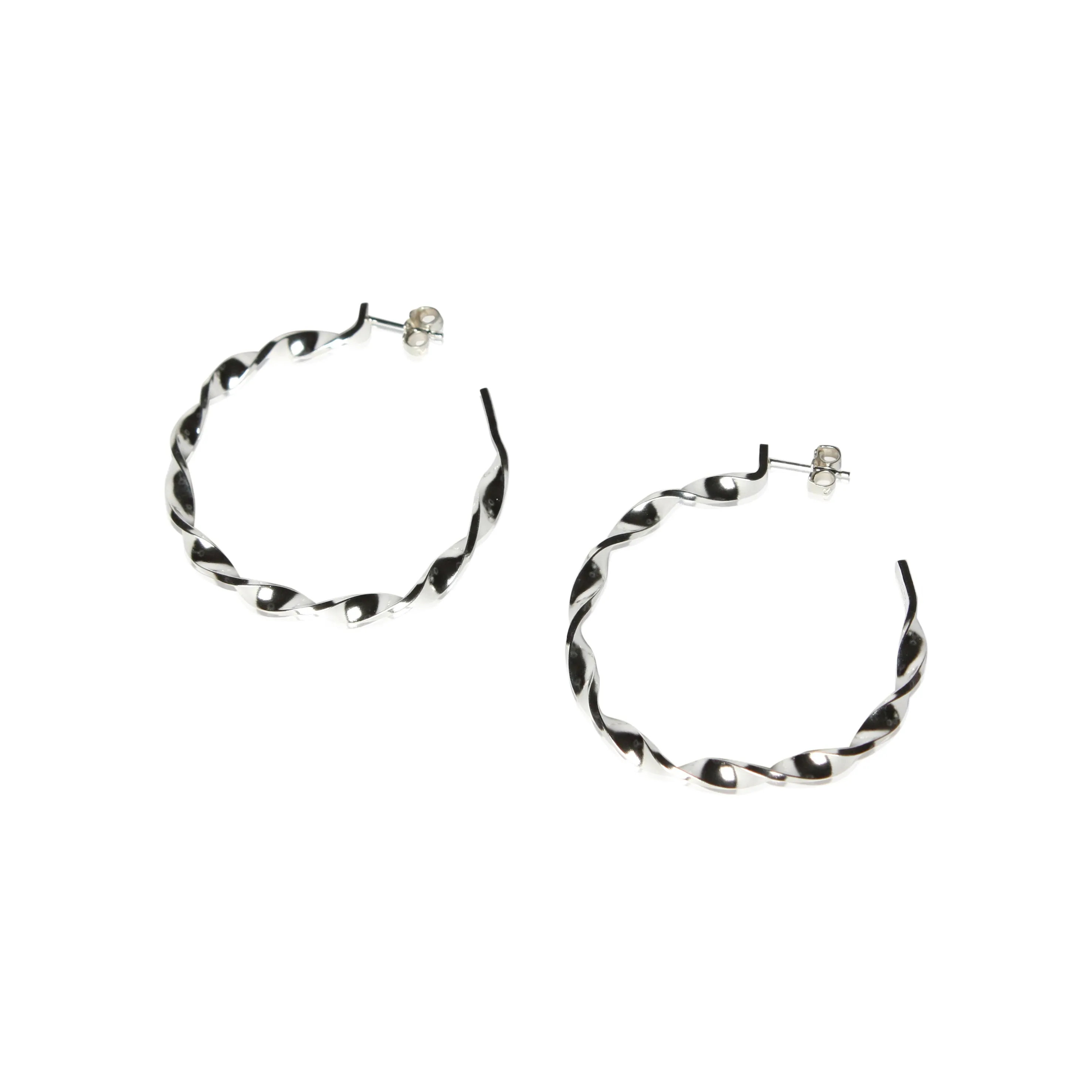 twist hoop earrings