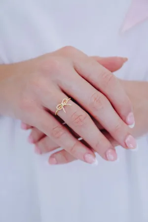 Twisted Rope Bow Ring- G