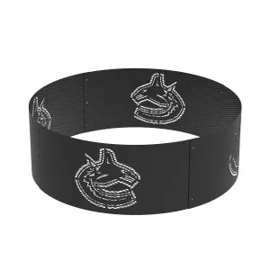 Vancouver Canucks 36 in. Round x 12 in. High Decorative Steel Fire Ring