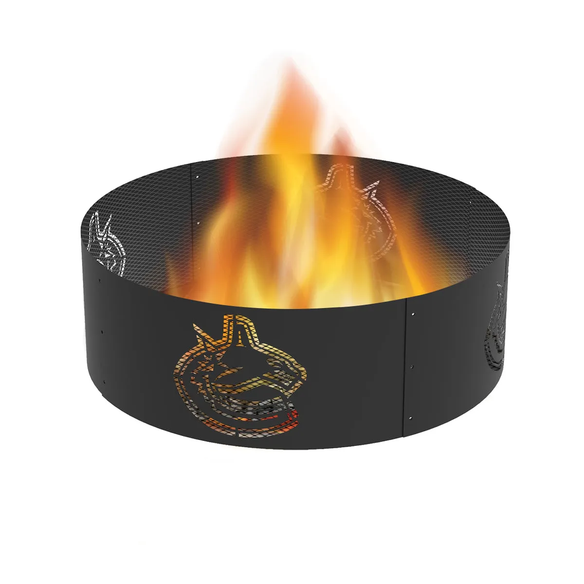Vancouver Canucks 36 in. Round x 12 in. High Decorative Steel Fire Ring