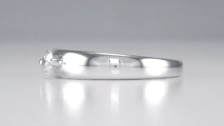 Vera Vintage Style 1960's Mid Century Diamond Ring in 14 Karat White Gold