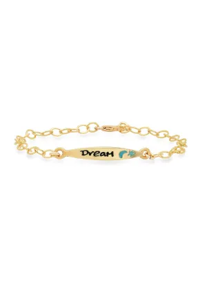 Vermeil Colorful Words Enamel Bracelet - Dream