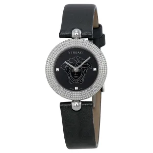 Versace Eon Soiree Black Dial Leather Ladies Watch 94Q99D008-S009