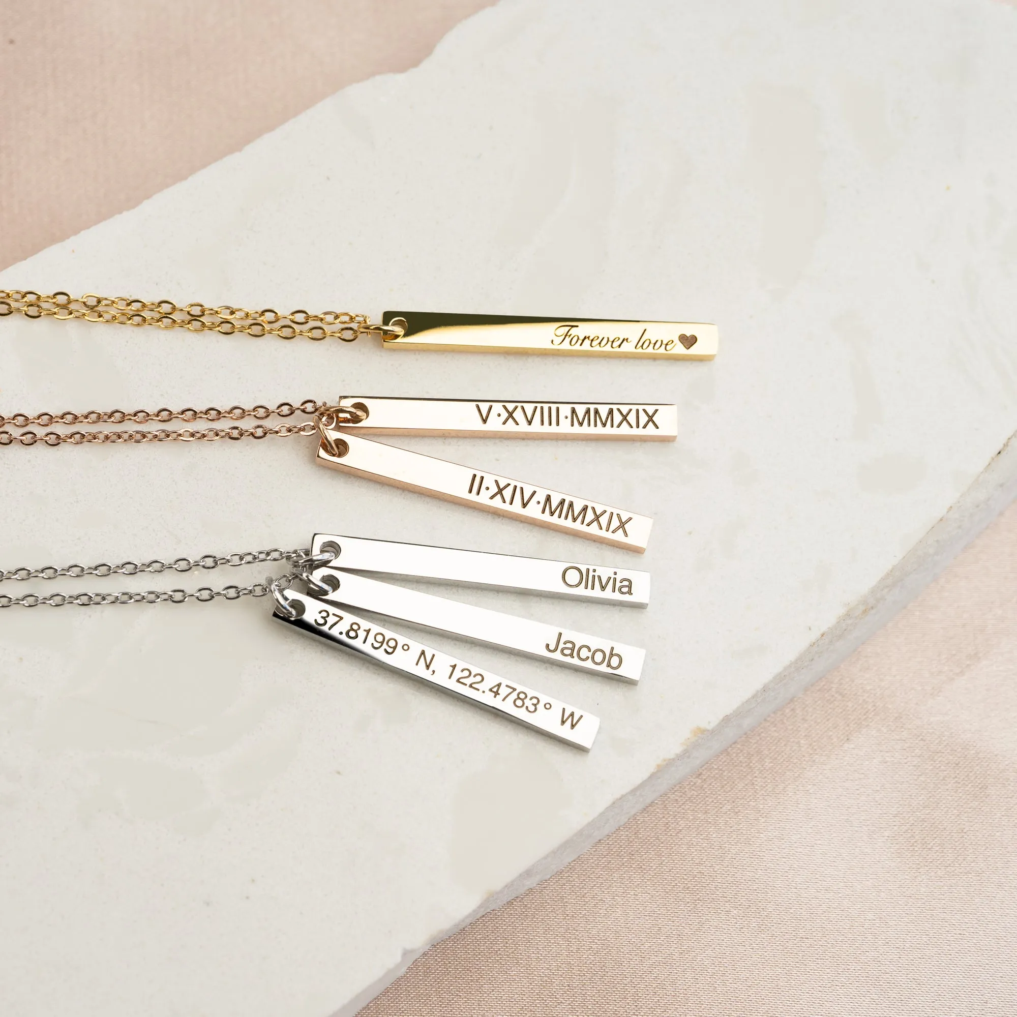 Vertical Name Necklace