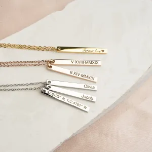 Vertical Name Necklace