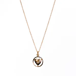 Vintage Heart Diamond Necklace